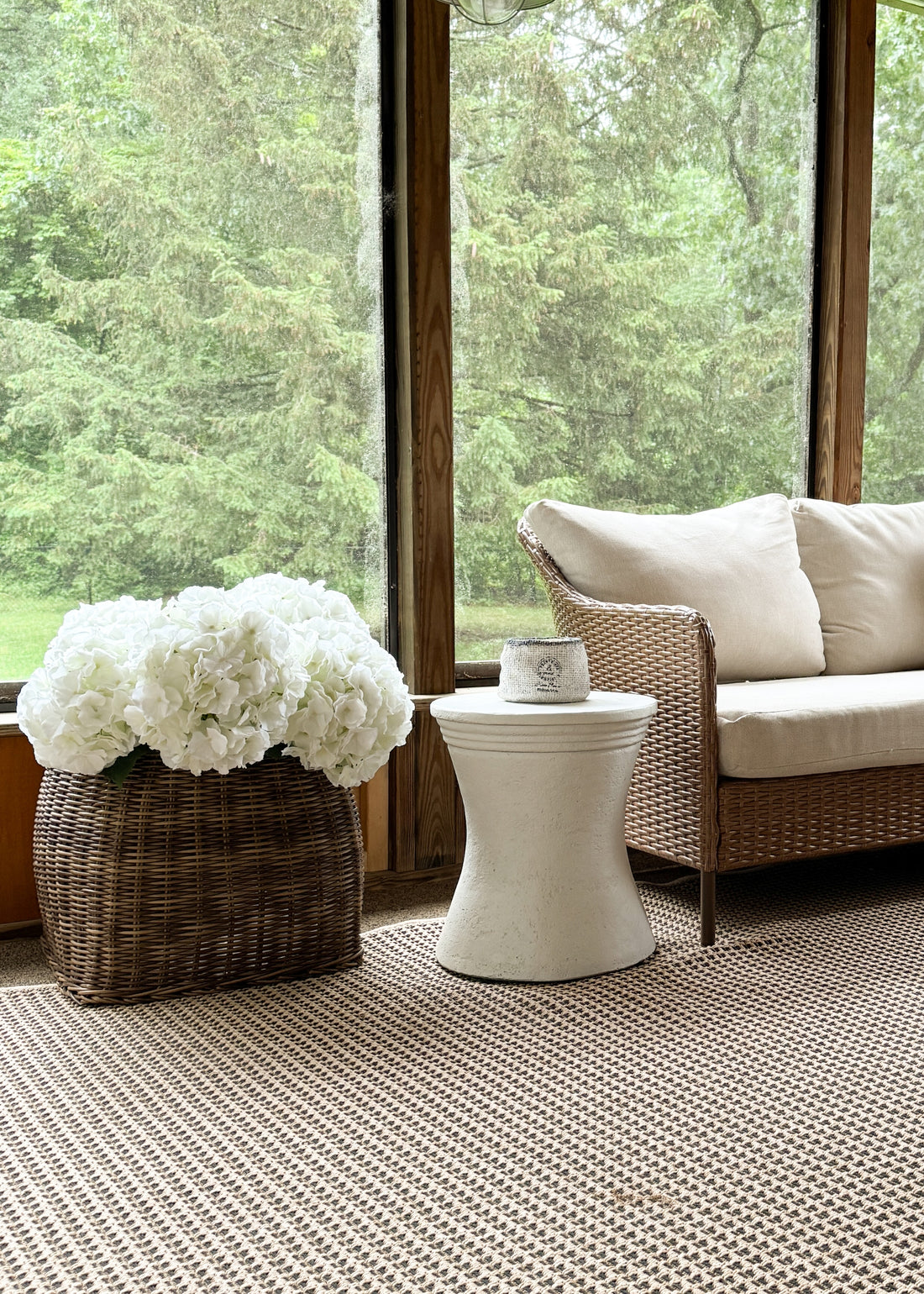 Styling Large Faux Hydrangeas