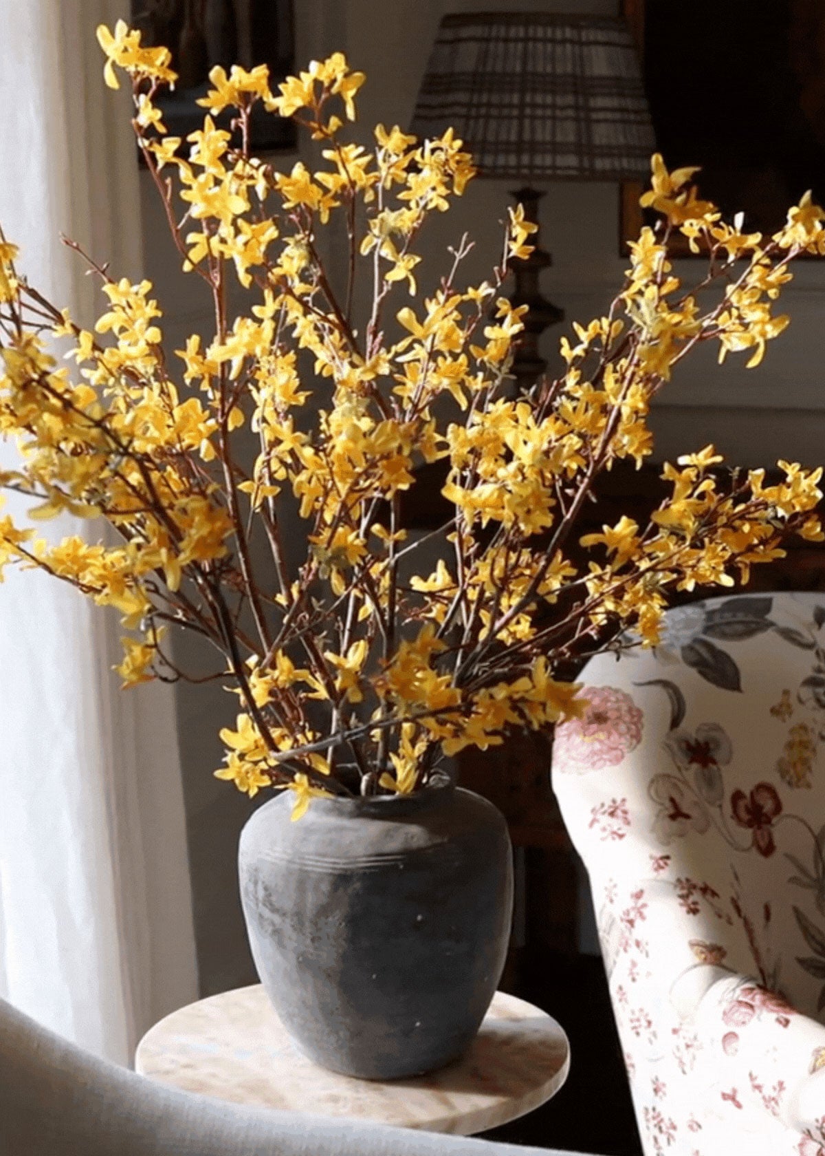 Arranging Faux Forsythia