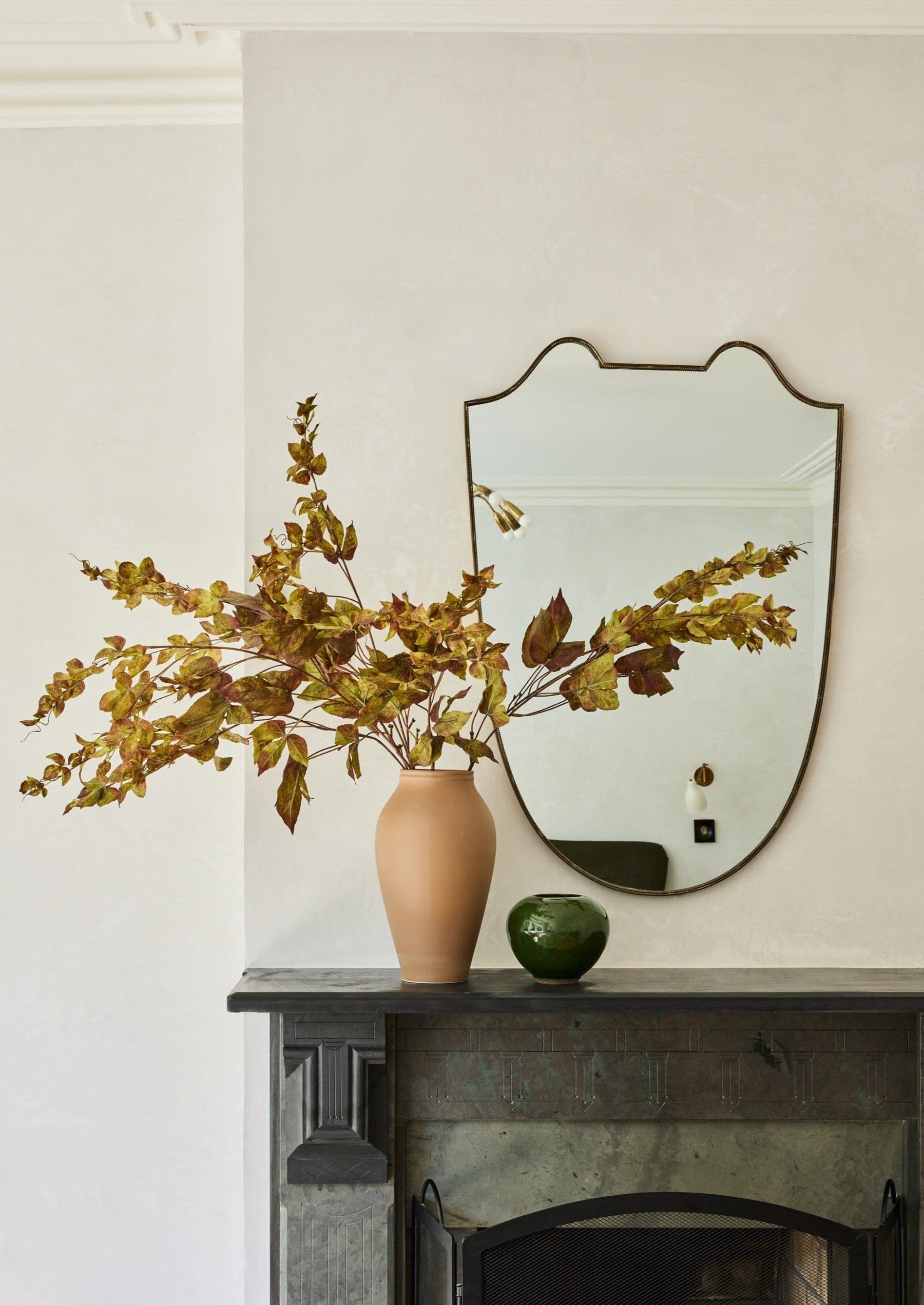 Fall Styling with Faux Grape Ivy Leaf Branches
