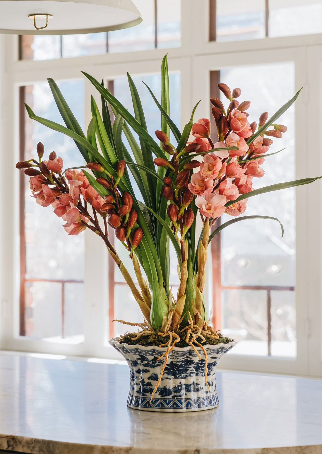 Fake Potted Plant Orchid Arrangement