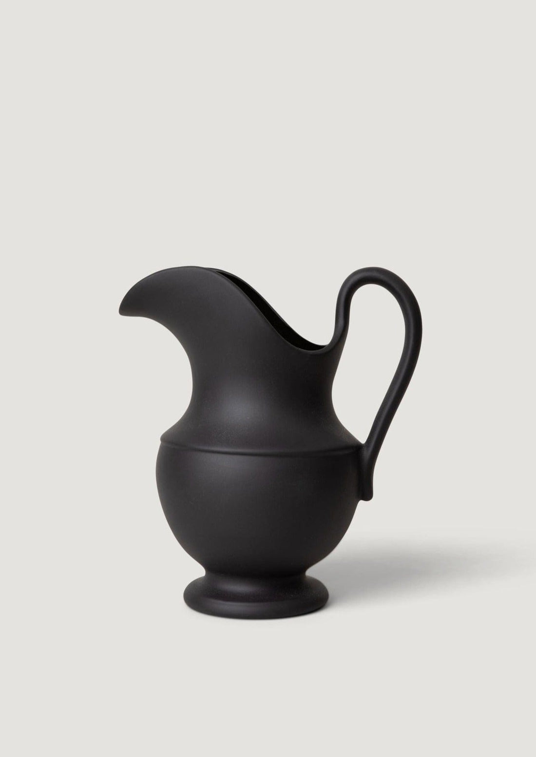 Handmade Stoneware Pitcher Vase in Black at Afloral