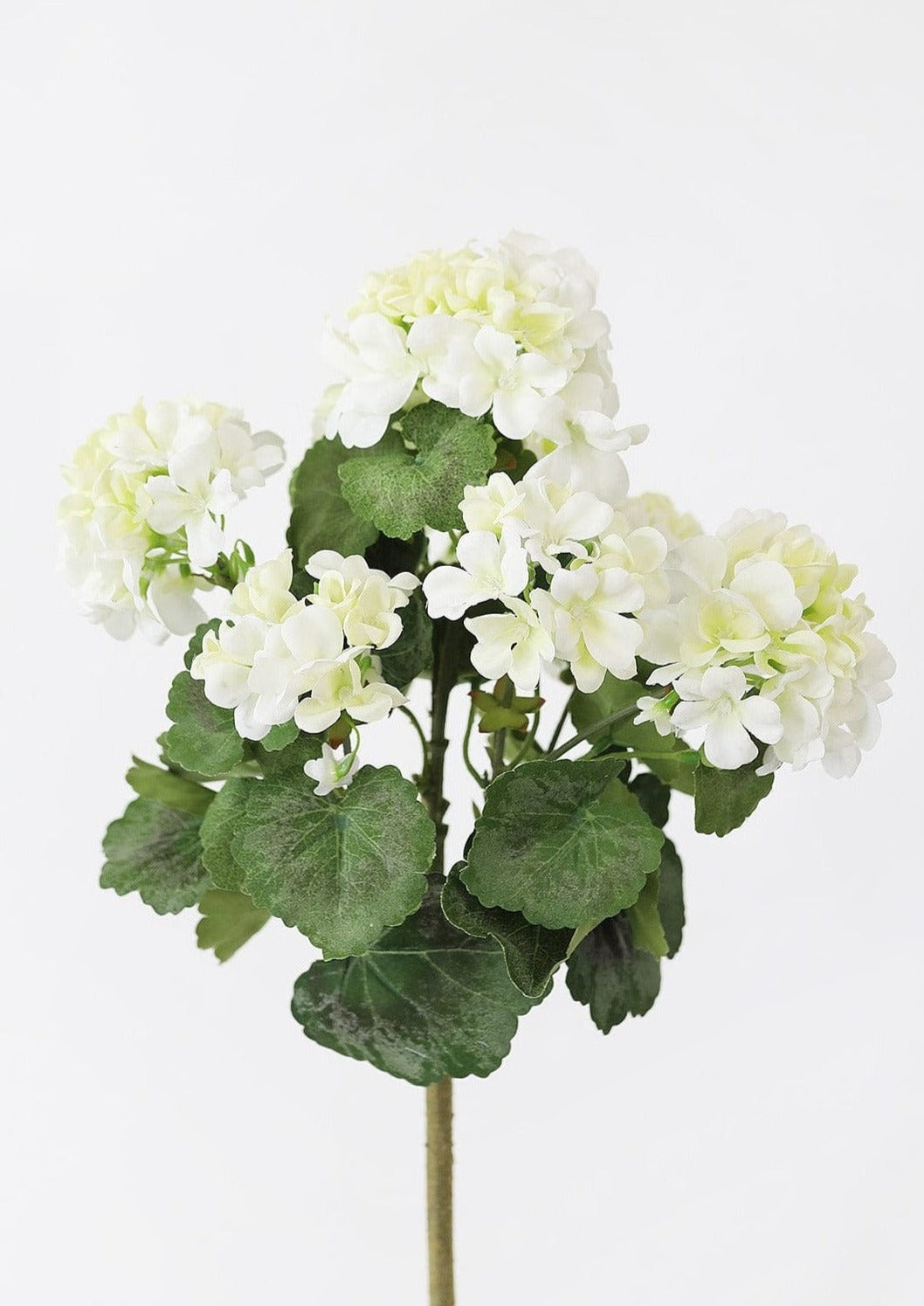 Faux White Geranium Bush Outdoor
