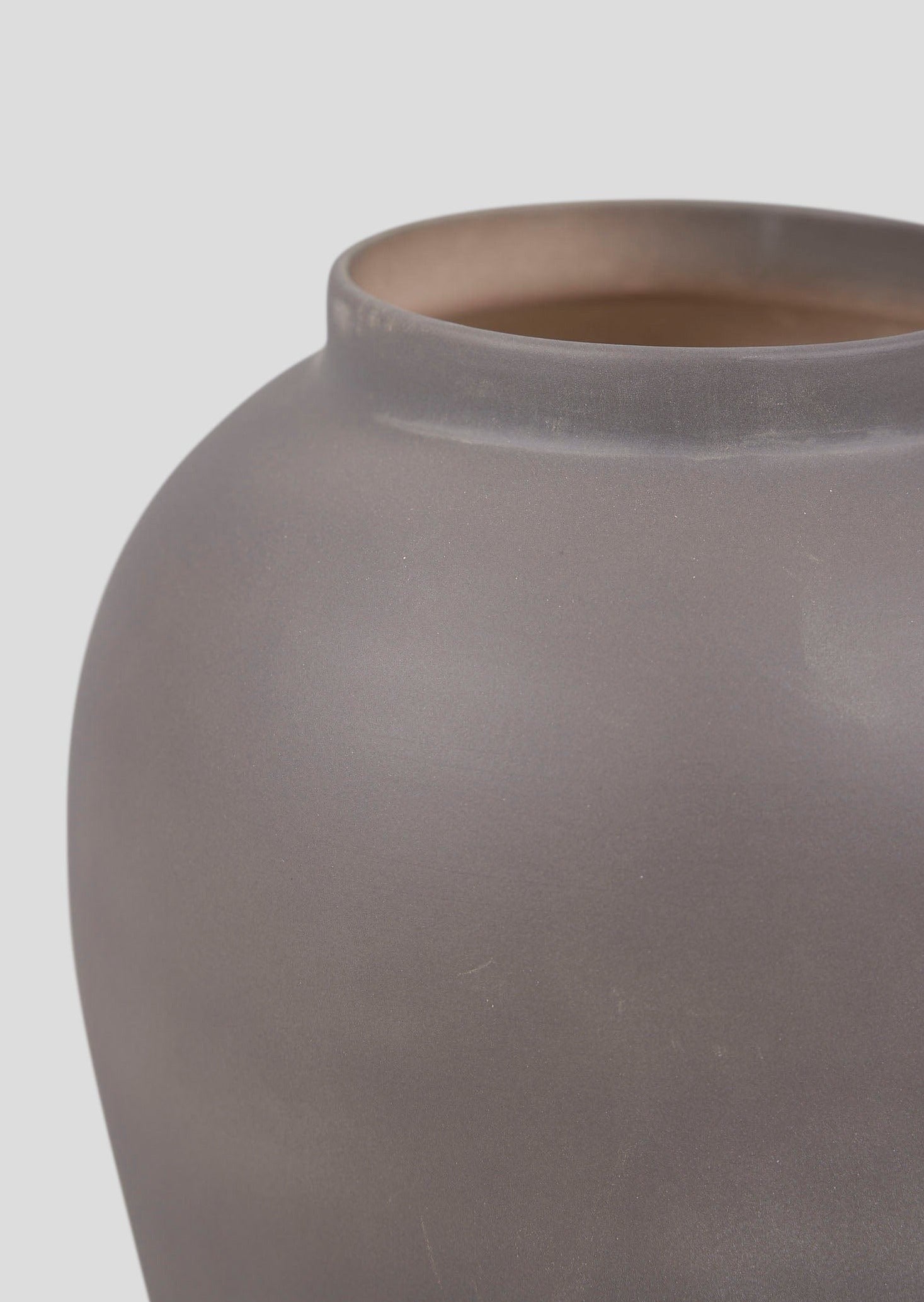 Afloral Matte Slate Large Ceramic Jar Top Vase