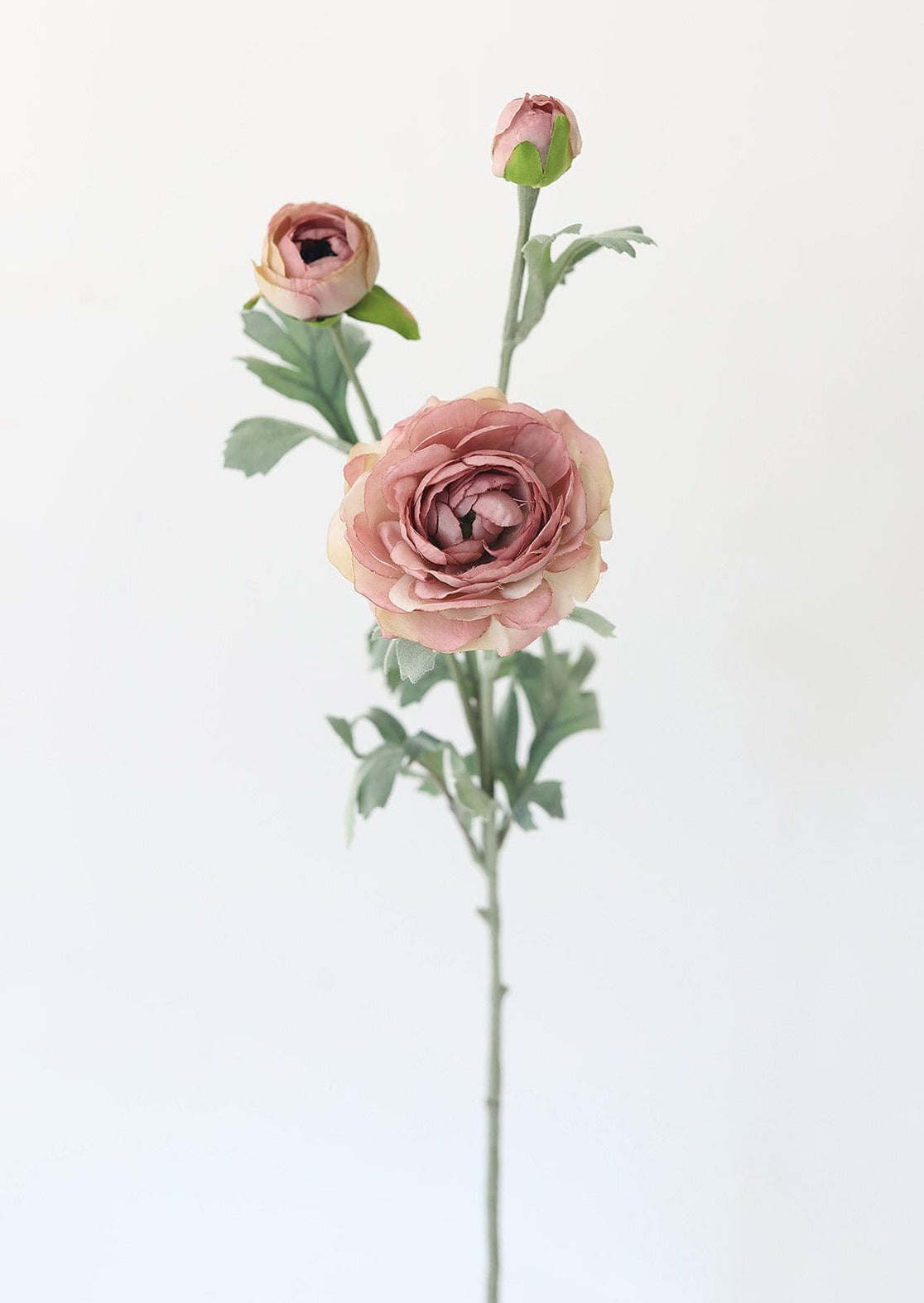 Fake Fall Flowers Ranunculus in Mauve