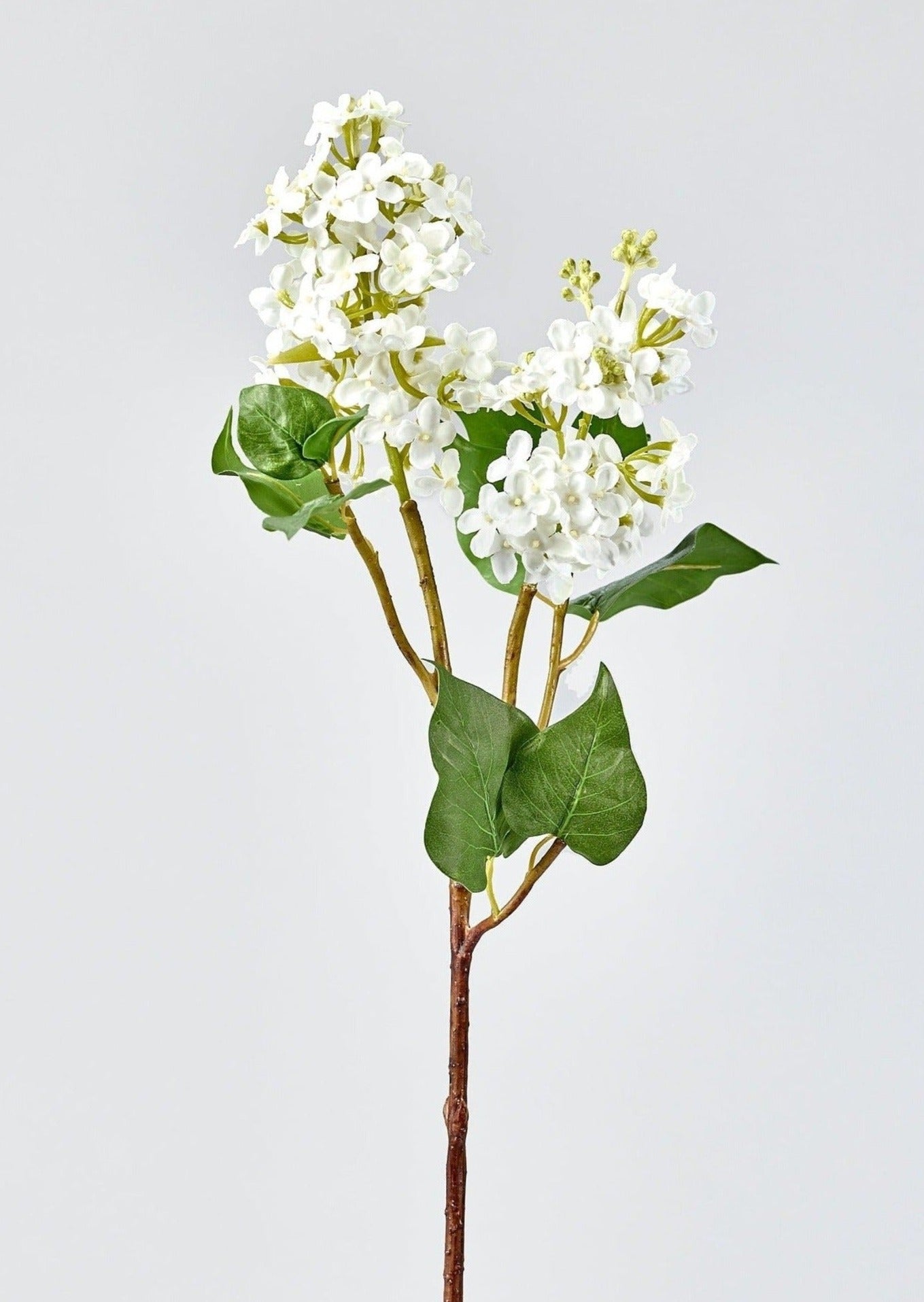 White Faux Lilac Flower Branch - 30