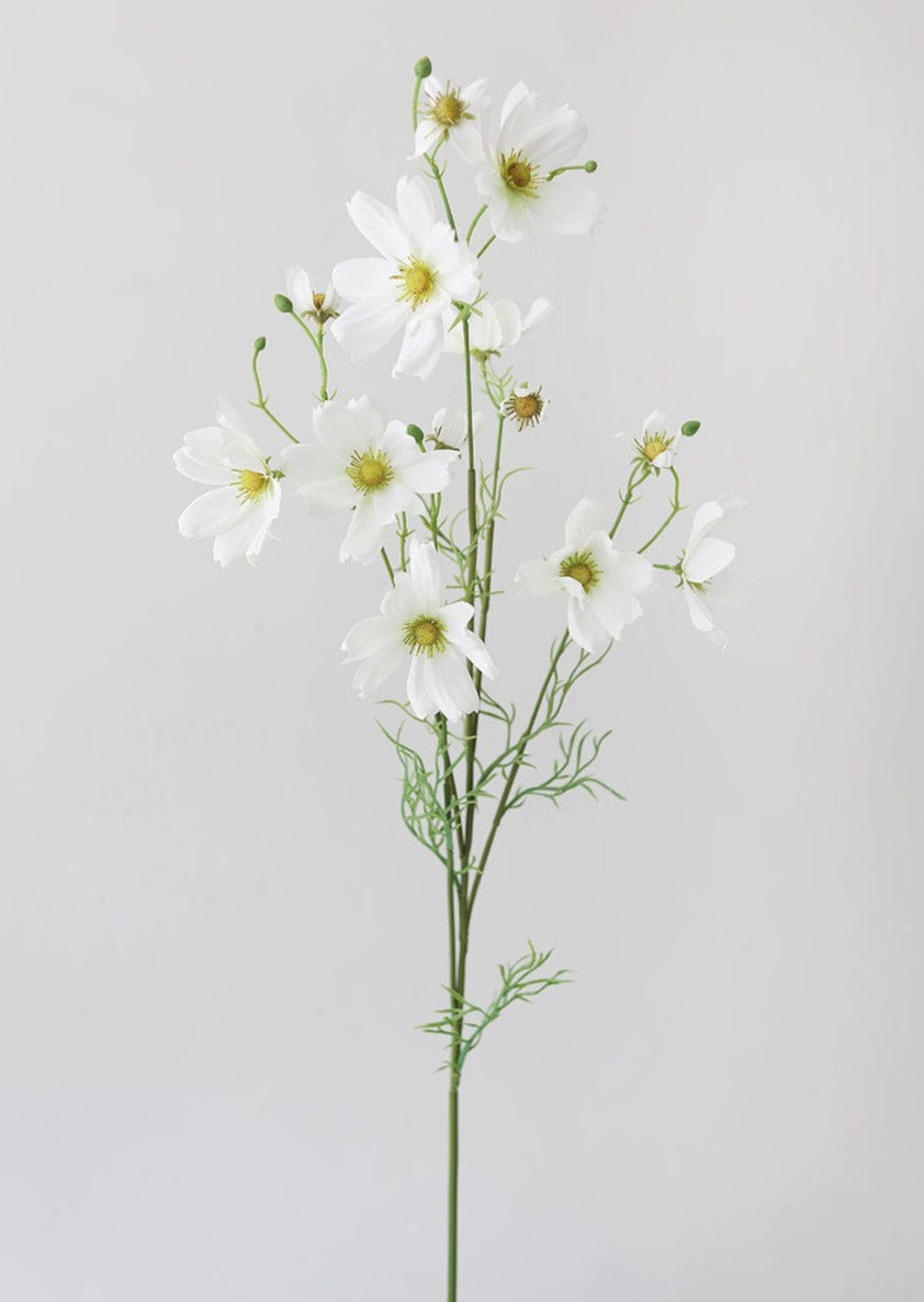 White Artificial Cosmo Daisy Flower - 37