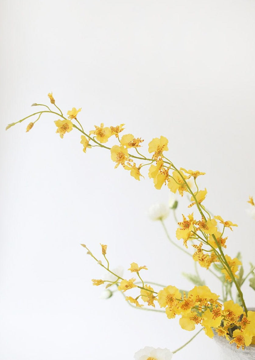 Afloral Artificial Flowers Yellow Silk Dancing Orchids