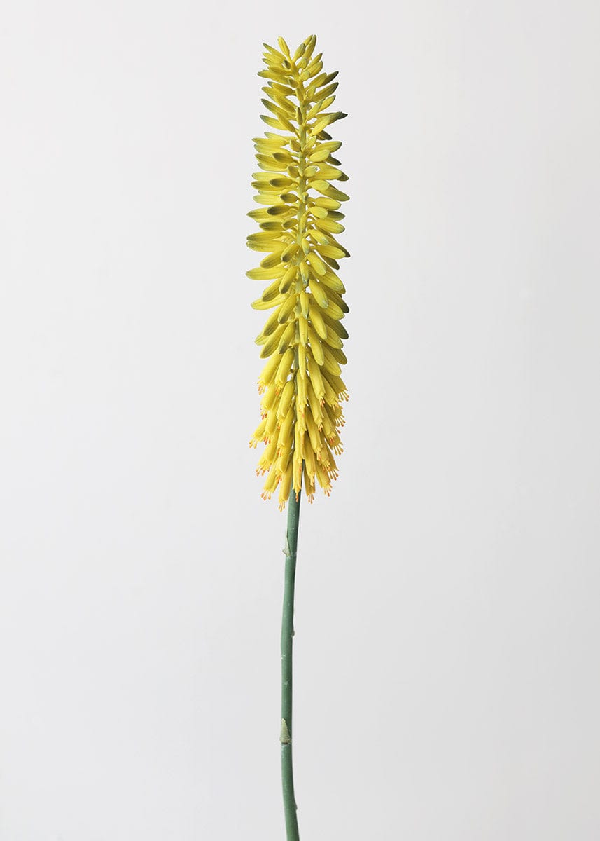 Fake Flowers Tall Agave Cactus Bloom Yellow