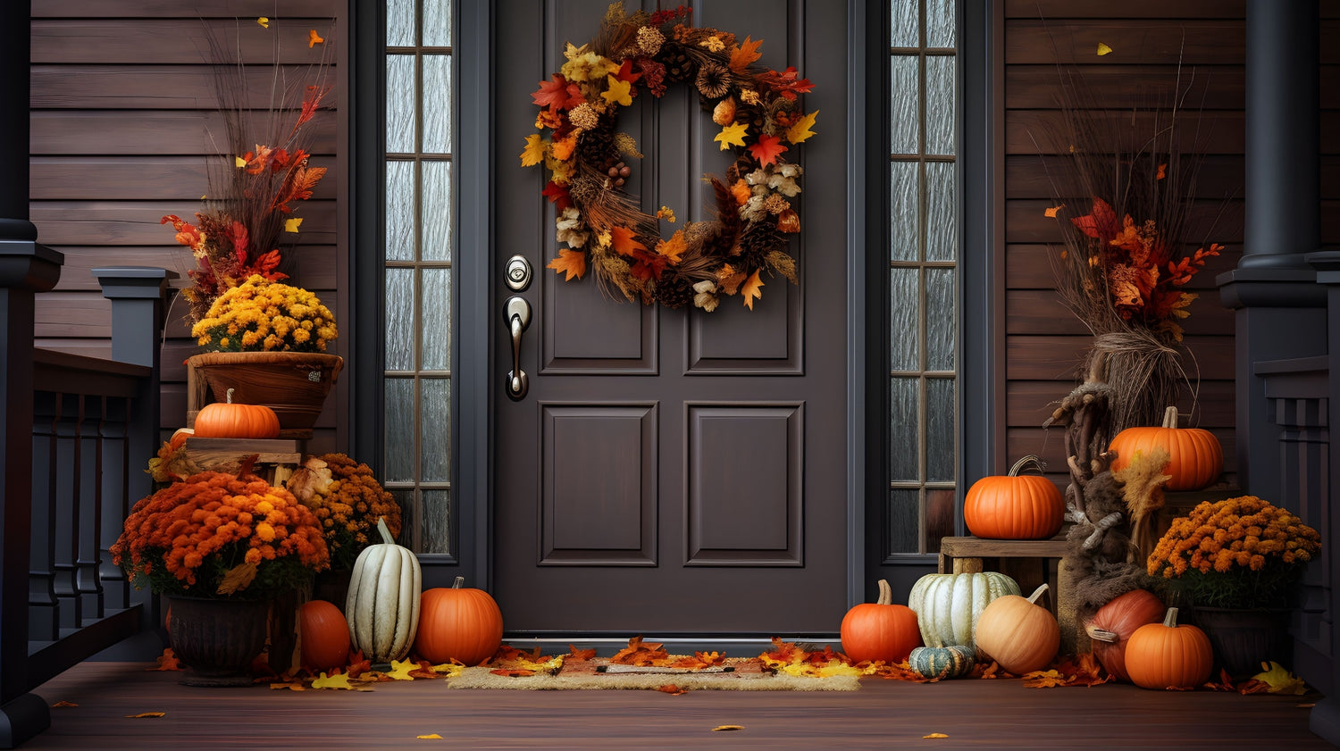 Bring autumn to your doorstep with our fall front porch ideas. | Afloral