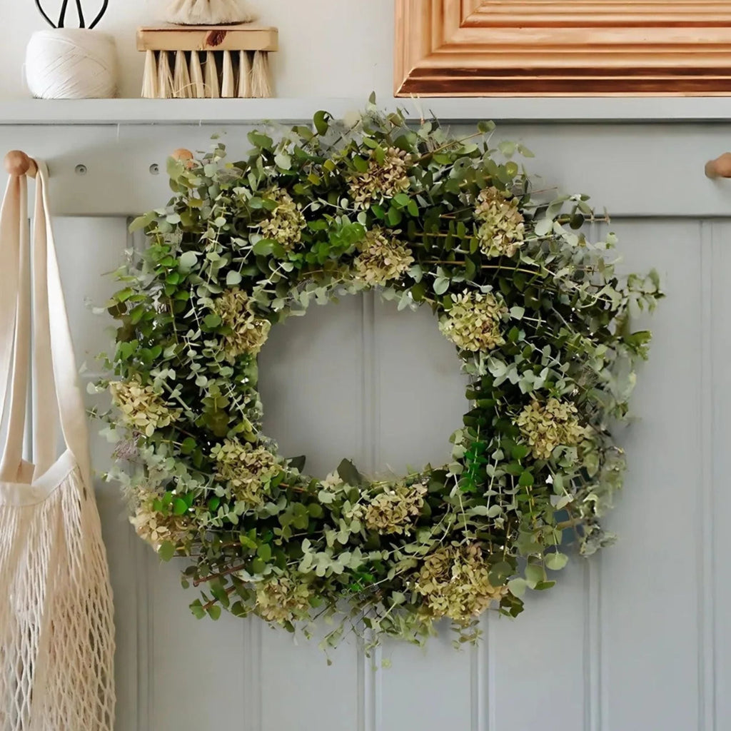 Dried Eucalyptus and Hydrangea Wreath
