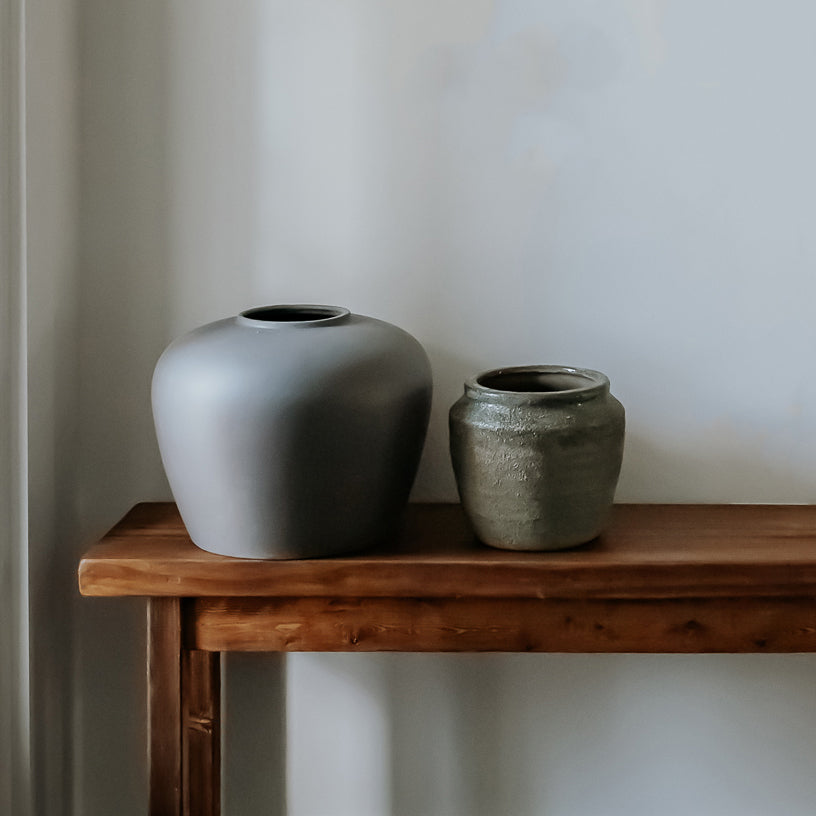 Ceramic and concrete vases and pots