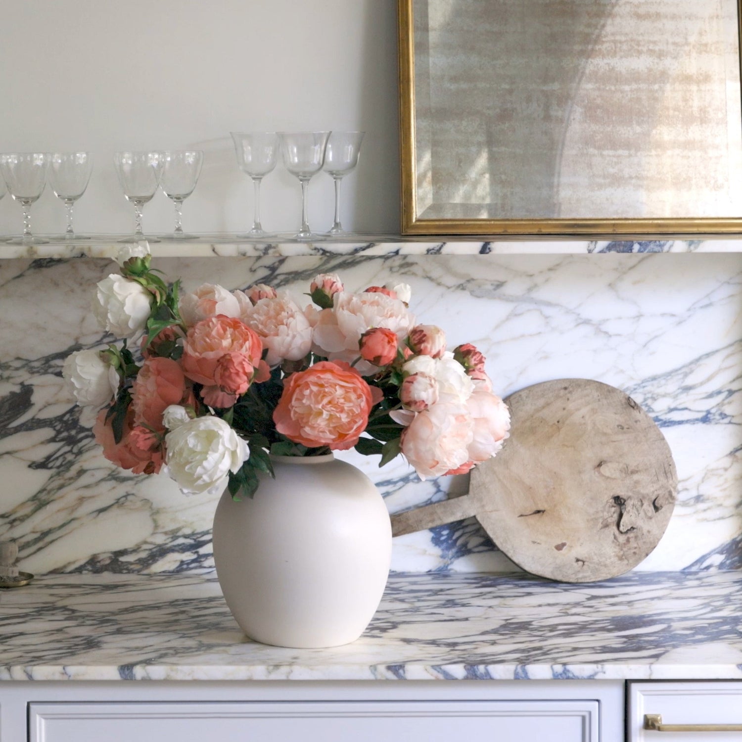 Arrangement of Premium Artificial Peonies