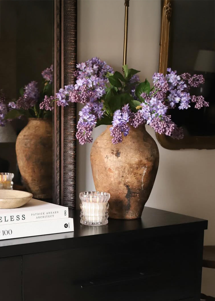 purple lilac in a crock