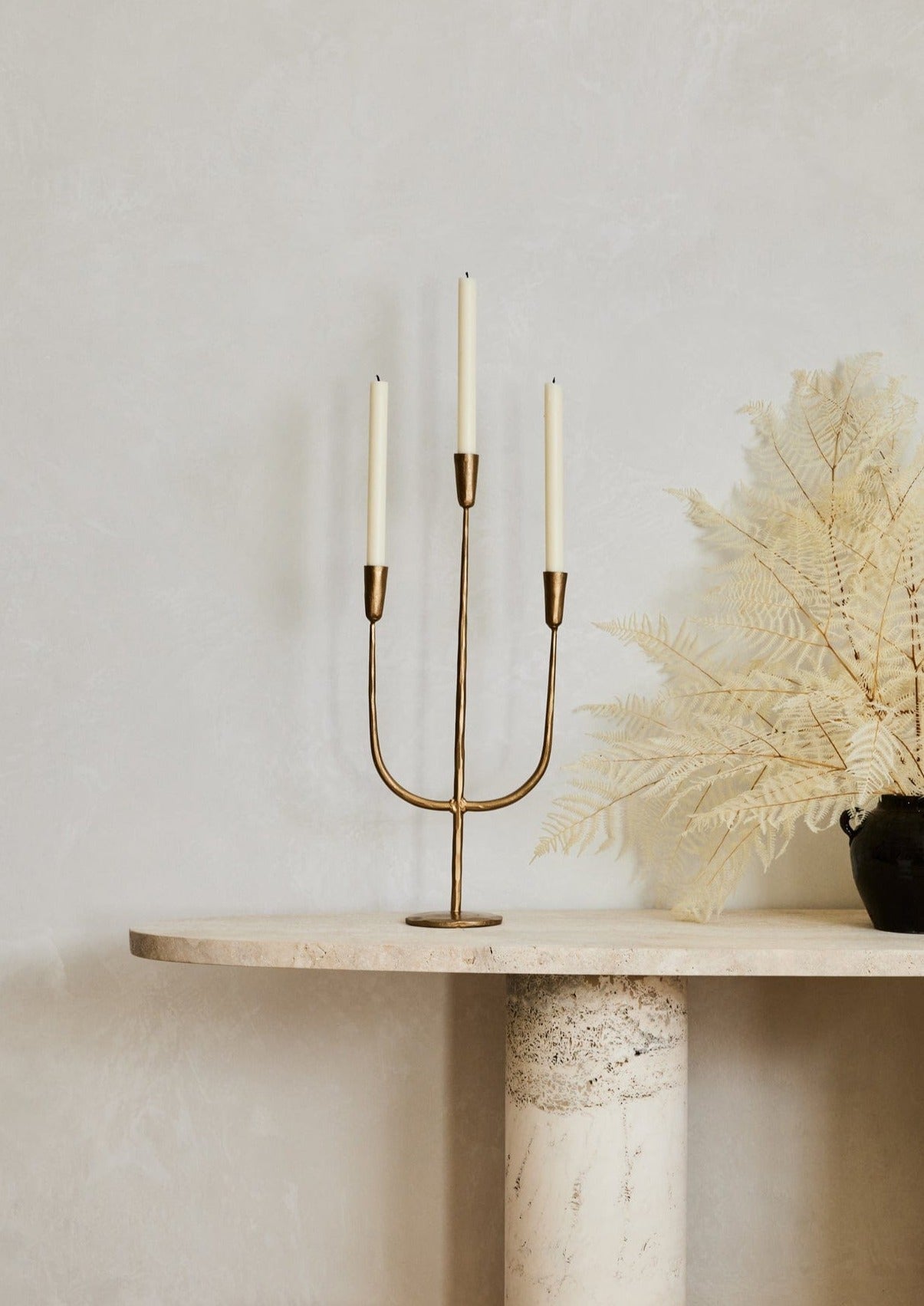 Afloral Gold Candelabra Styled on Table