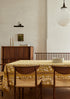 Afloral Spring-Inspired Dining Room with Yellow Grey Tablecloth
