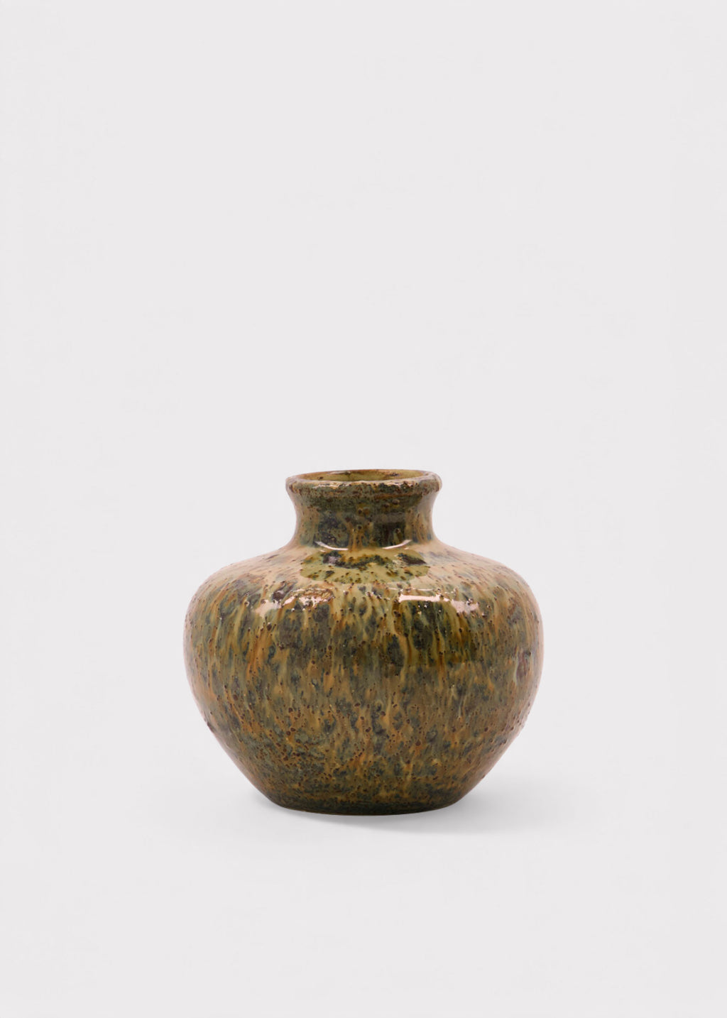 Handmade Ceramic Bud Vase in Warm Brown Glaze 