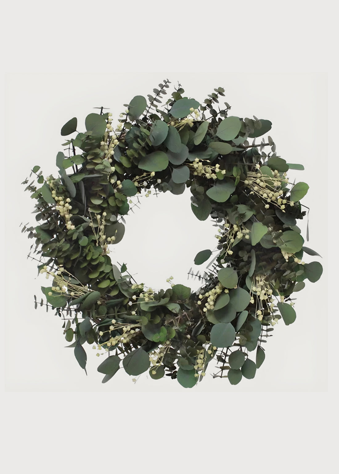 Preserved Eucalyptus Leaf and Flax Wreath