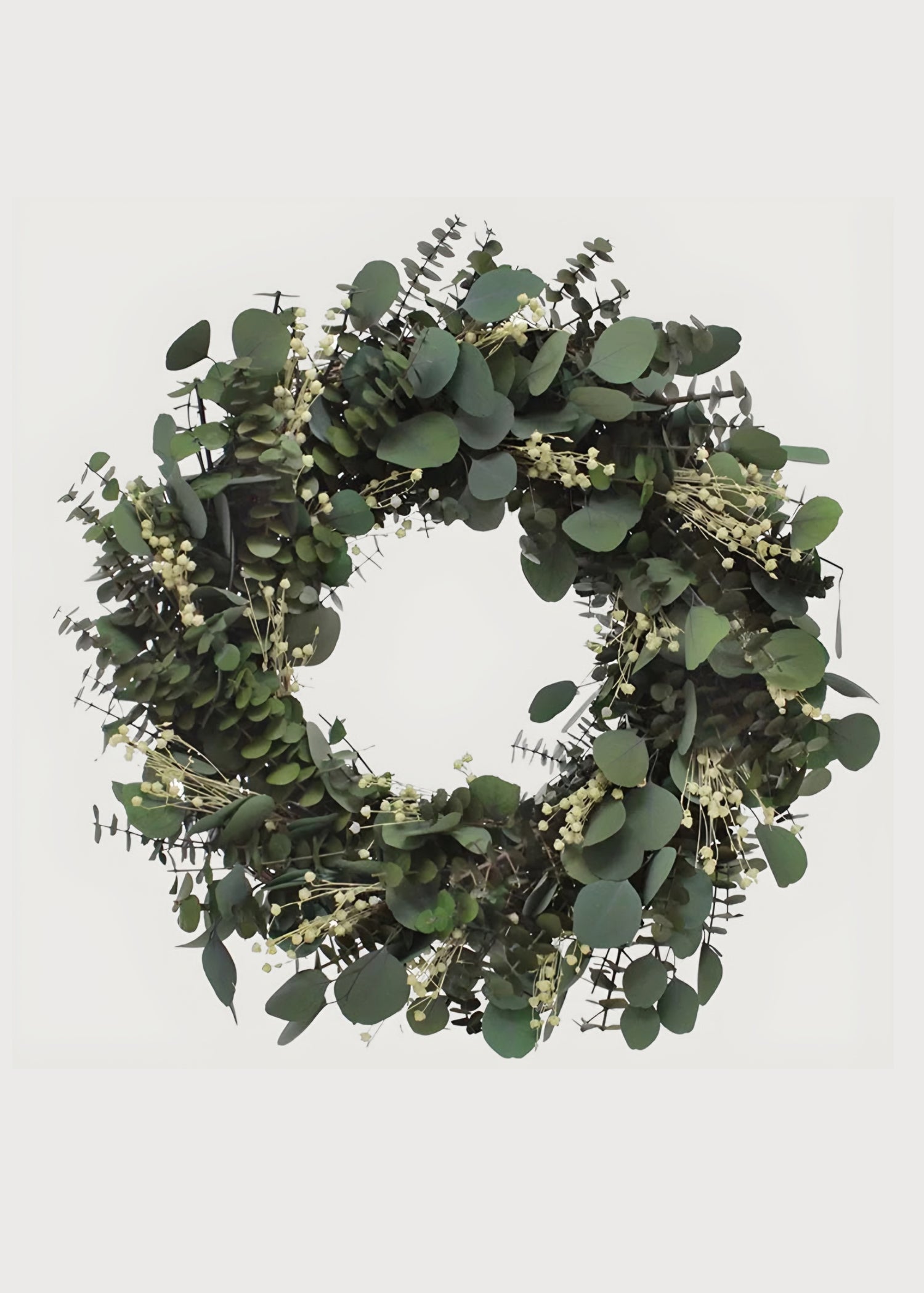 Preserved Eucalyptus Leaf and Flax Wreath