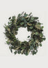 Preserved Eucalyptus Leaf and Flax Wreath