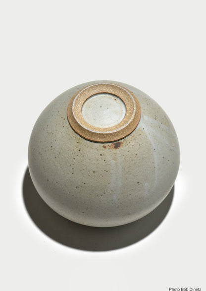 Bottom View of BD Pottery Clay Rose Bowl Vase in Pistachio Glaze at Afloral