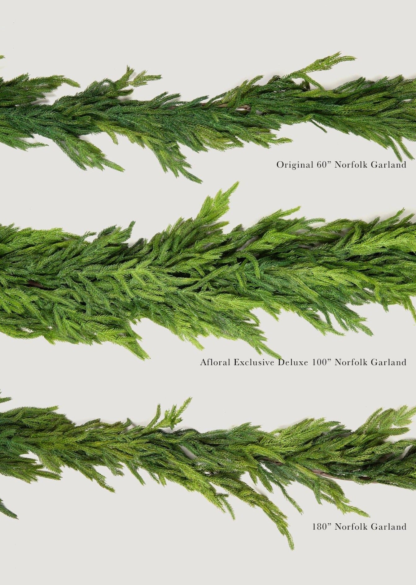 Afloral Real Touch Norfolk Pine Garland - 180&quot; Long