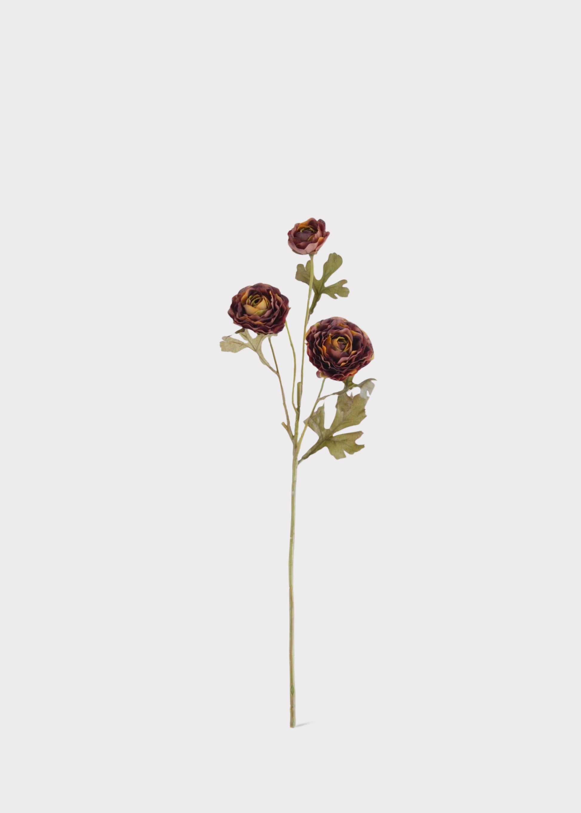 Plum and Orange Artificial Ranunculus