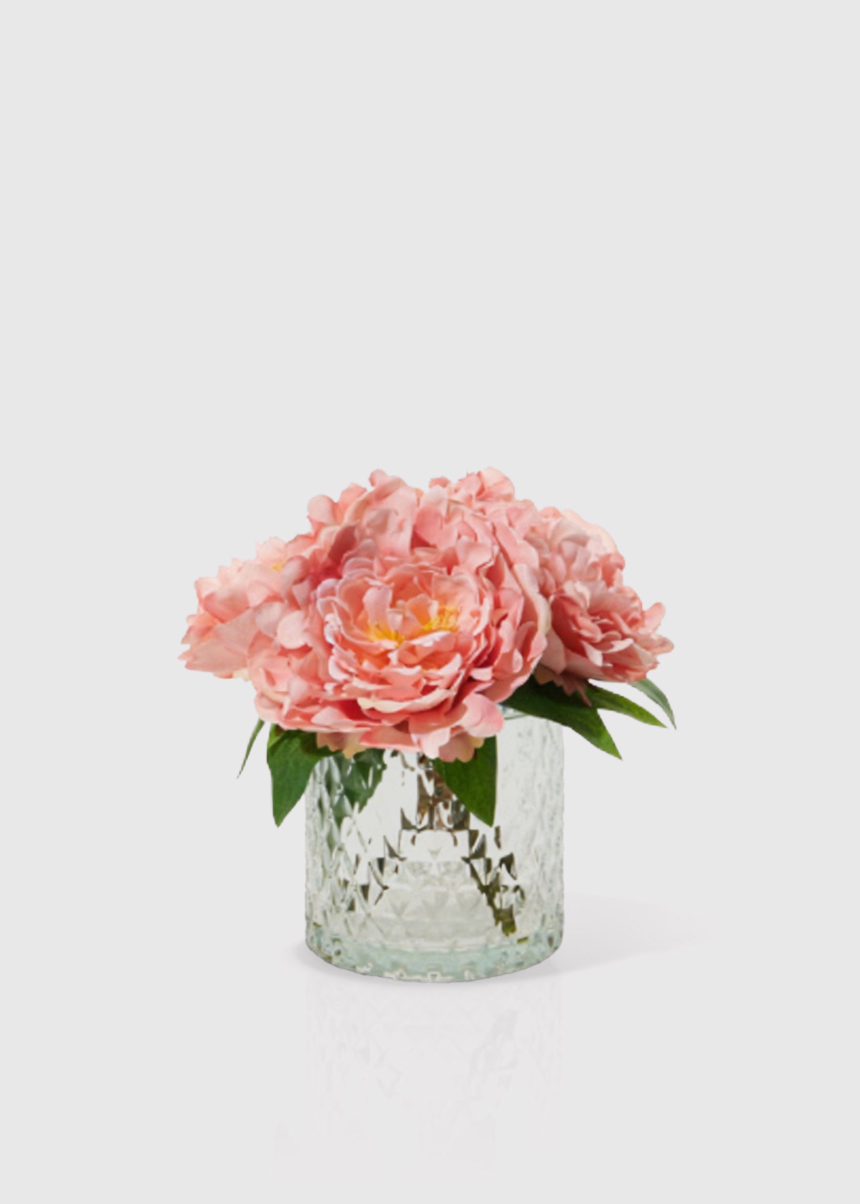 pink coral peony arrangment