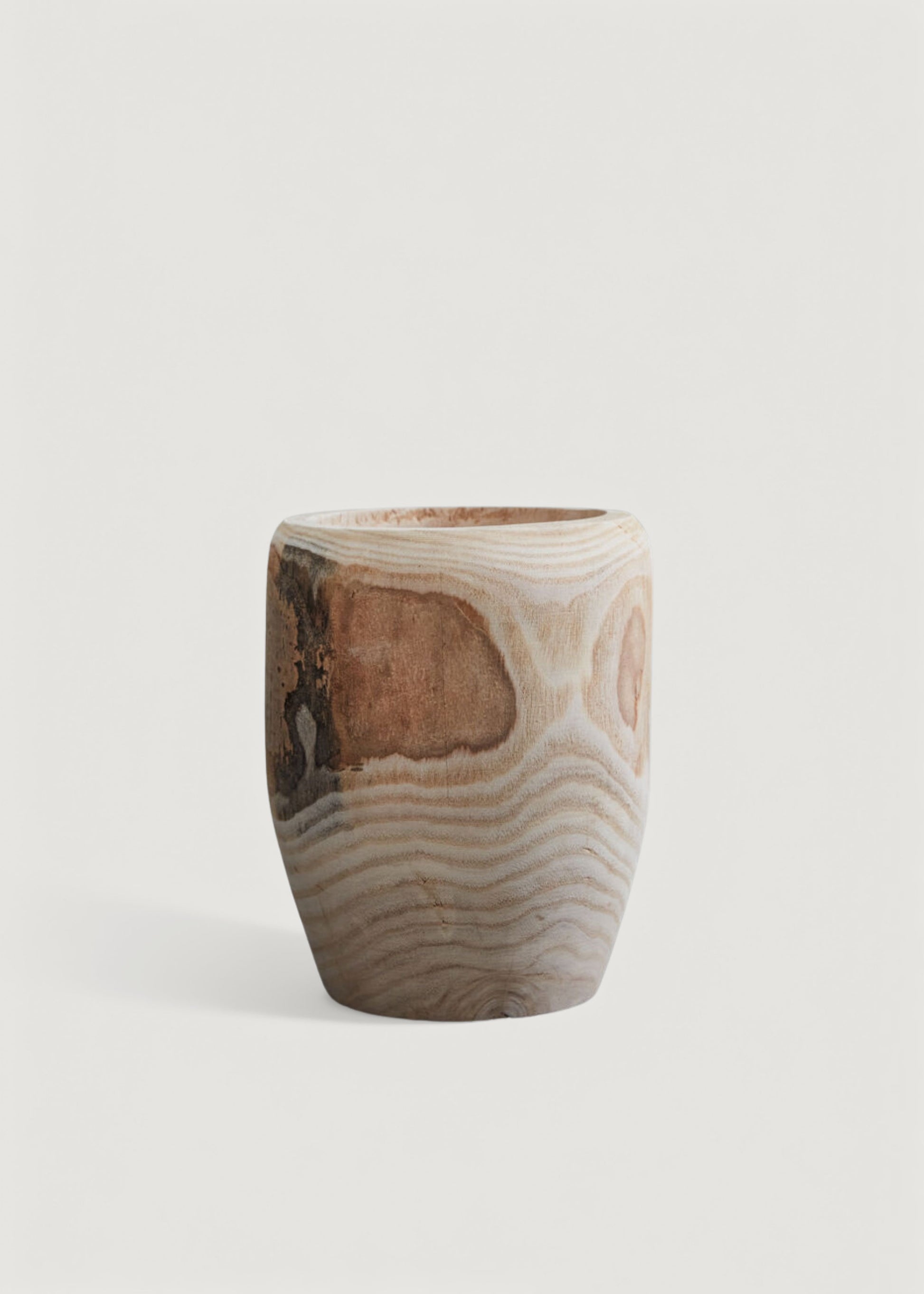 Wood Floral Vase 