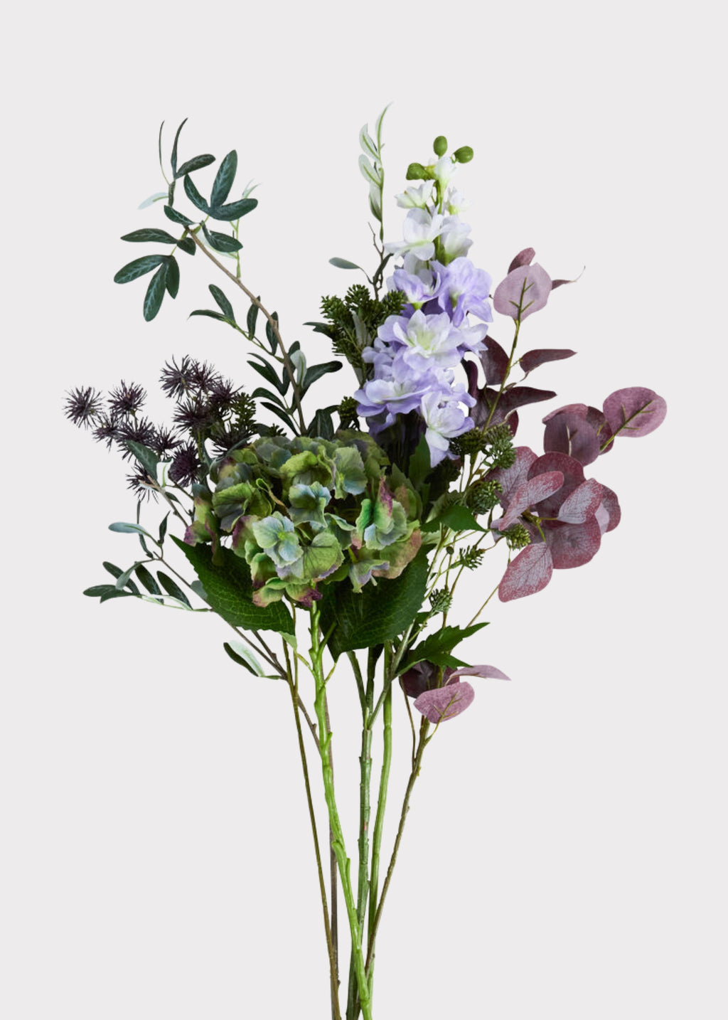 Purple and Green Artificial Mixed Wildflower Bouquet