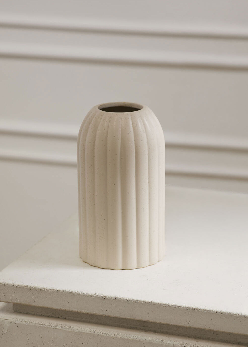 Ceramic Ribbed Vase