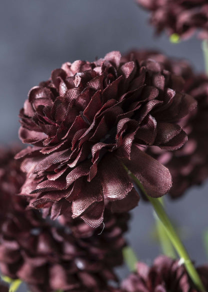 Close-up of Artificial Clove Wildflower Stem in Deep Purple 