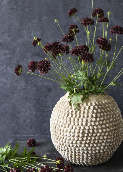 arrangement of faux purple cloves