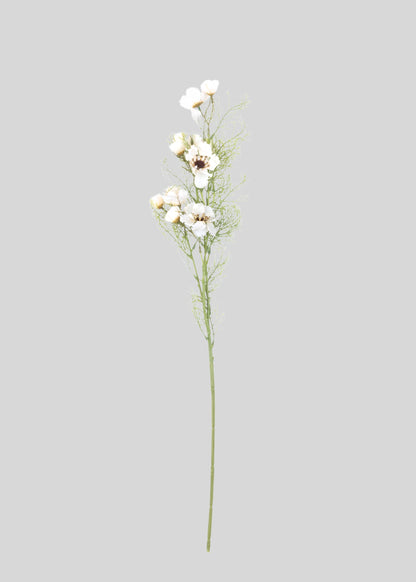 Artificial Cosmos Flower Branch in Cream
