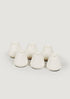Afloral Home Accents Set of 6 White Candle Holders
