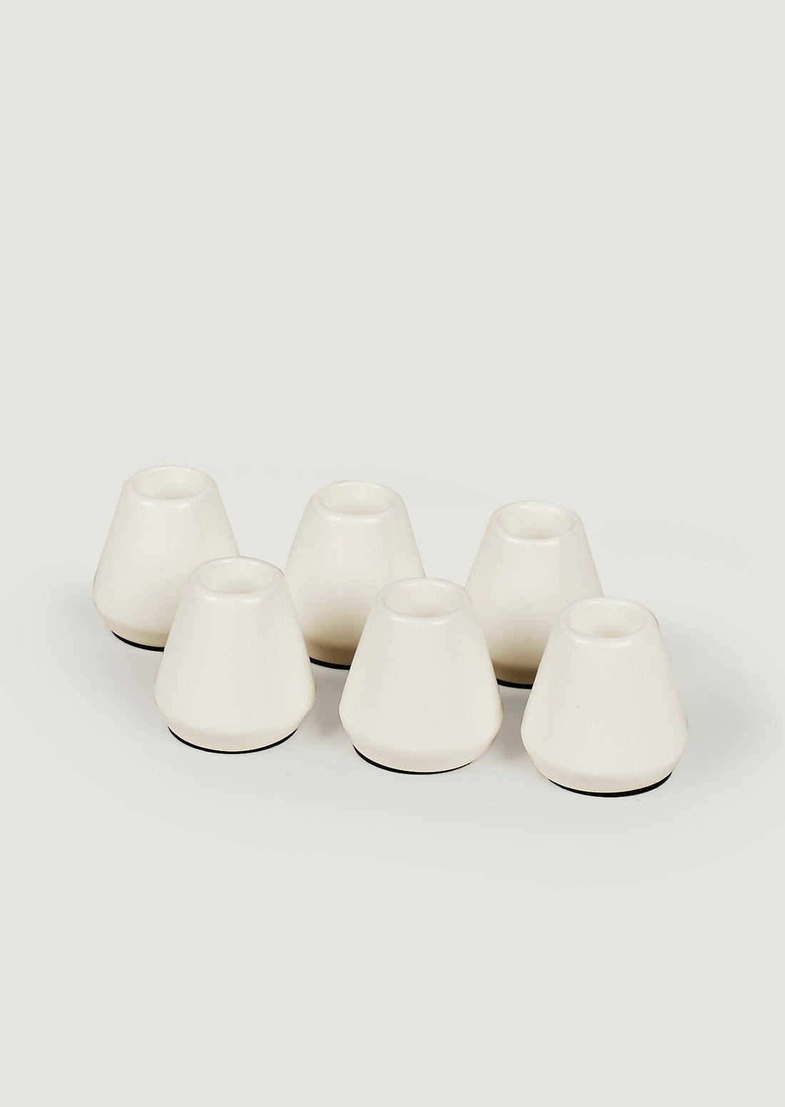 Afloral Home Accents Set of 6 White Candle Holders