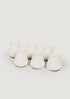 Afloral Home Accents Set of 6 White Candle Holders