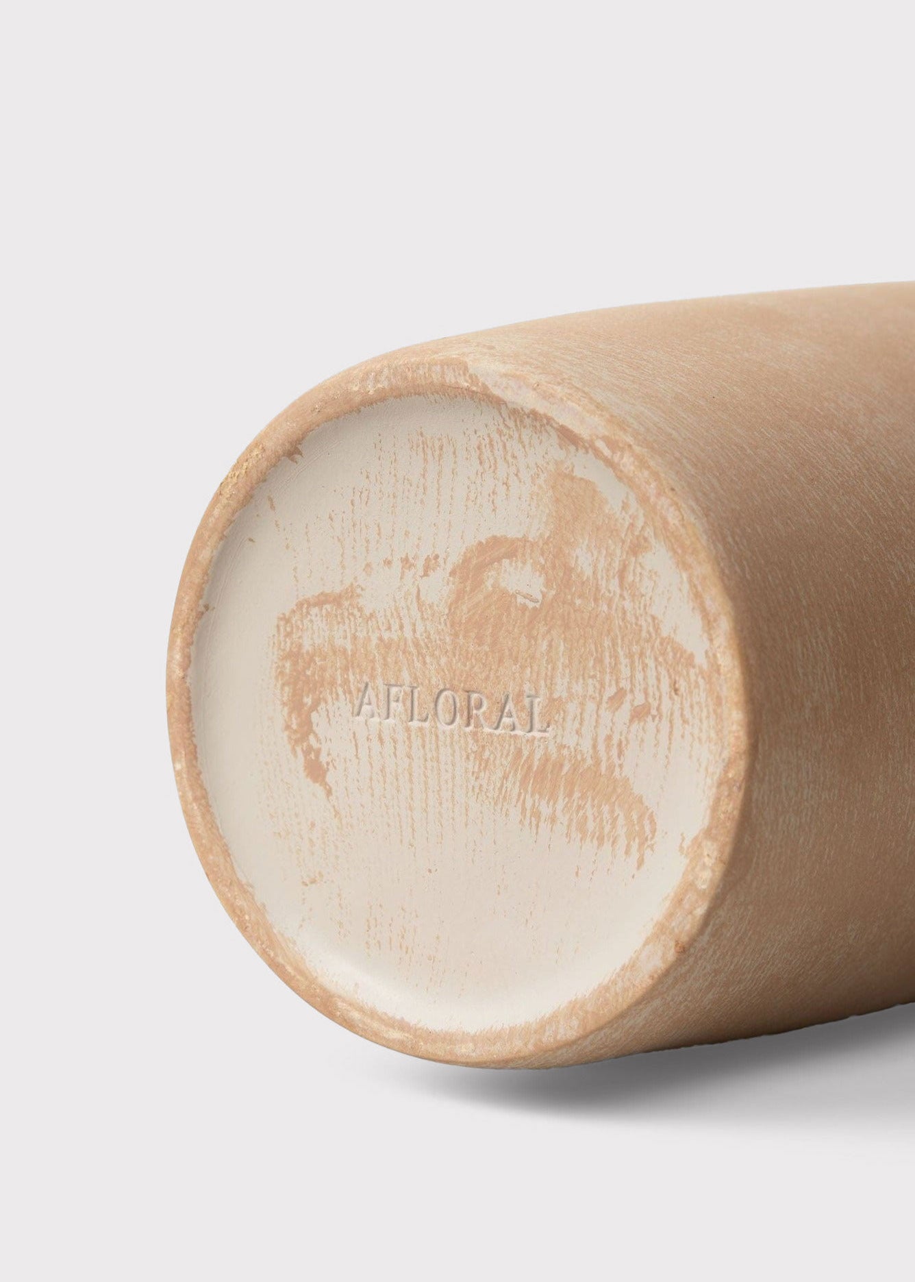 Bottom View of Tall Terracotta Ceramic Vase