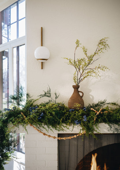 Evergreen Mixed Garland with Asparagus Fern