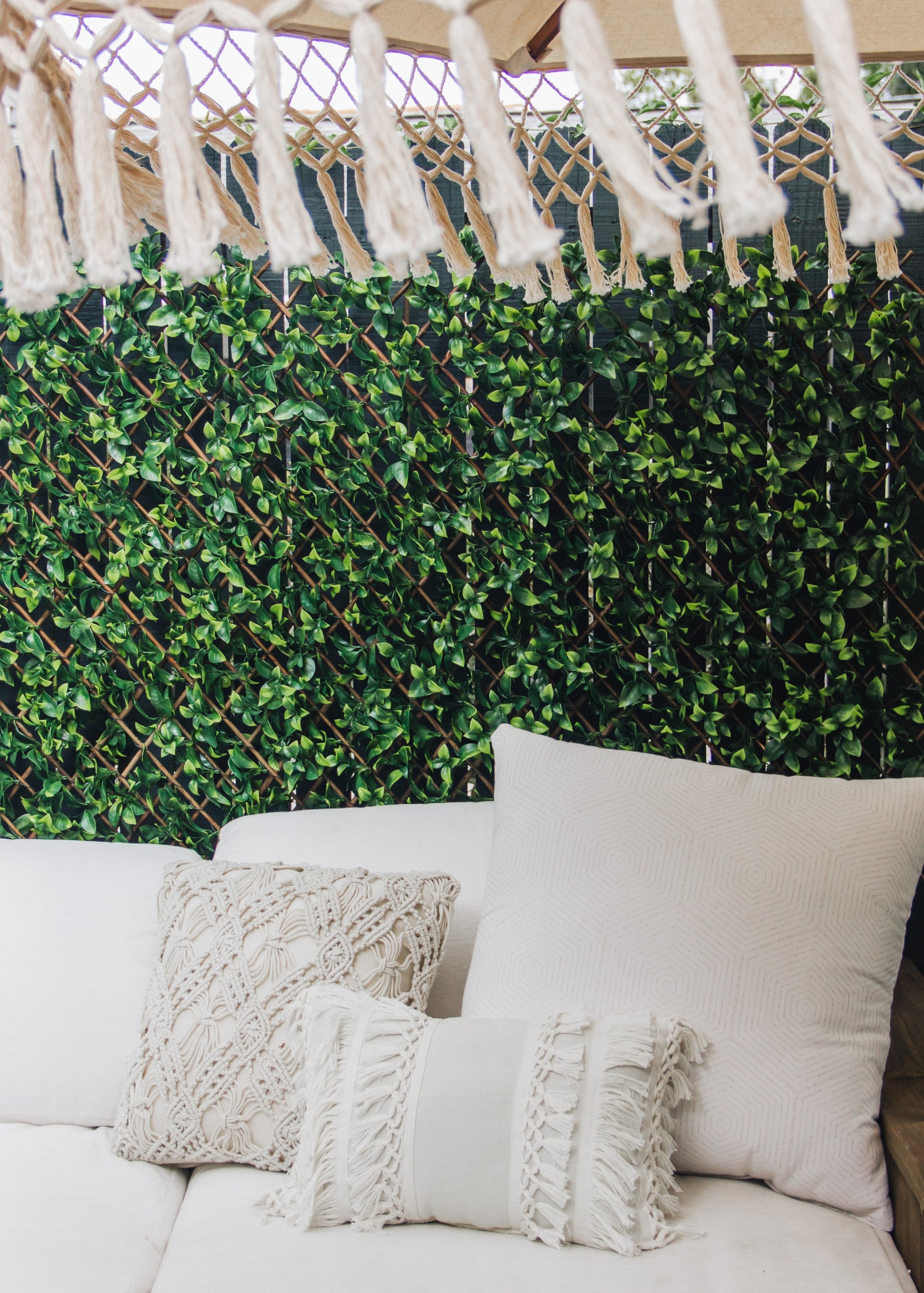 Faux Greenery Trellis for Outdoor Spaces