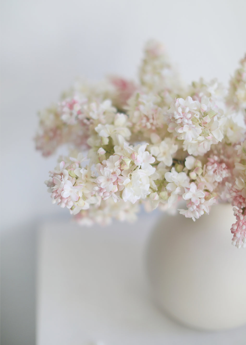 Cream Pink Faux Lilacs