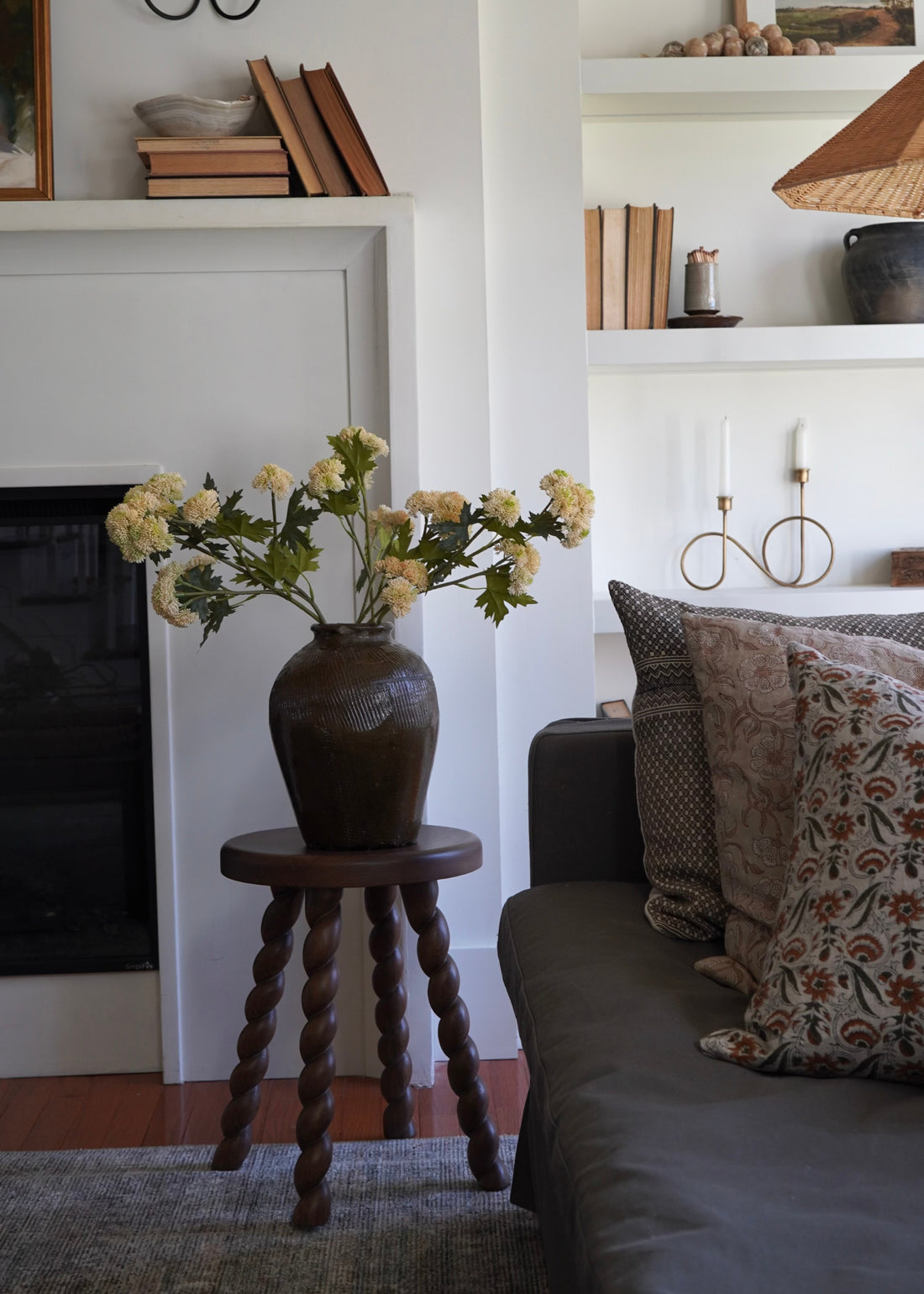 Artificial Sedum Styled in Handmade Vase Home Decor