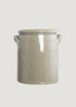 Beige Grey Washed Crock Vase at Afloral