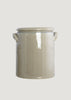 Beige Grey Washed Crock Vase at Afloral