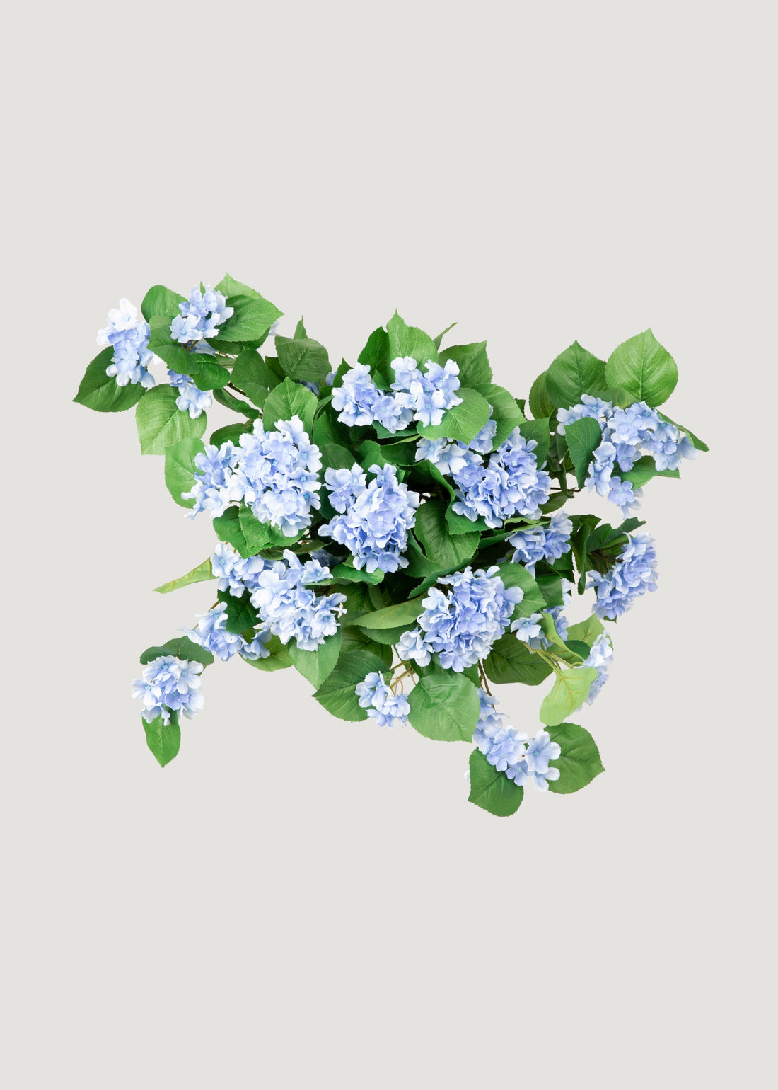 Outdoor Faux Blue Hydrangea Hanging Bush 