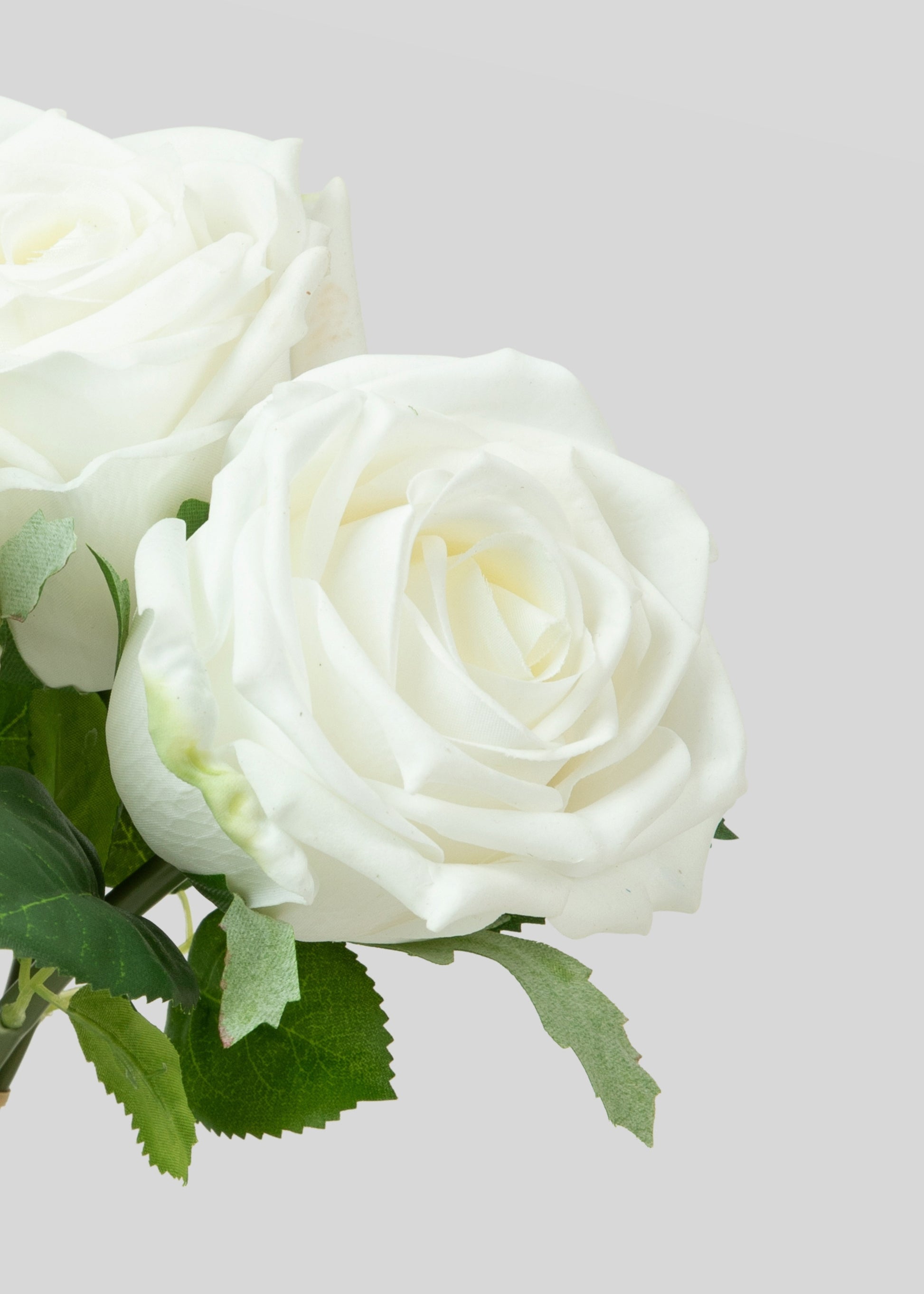 Real Touch White Roses