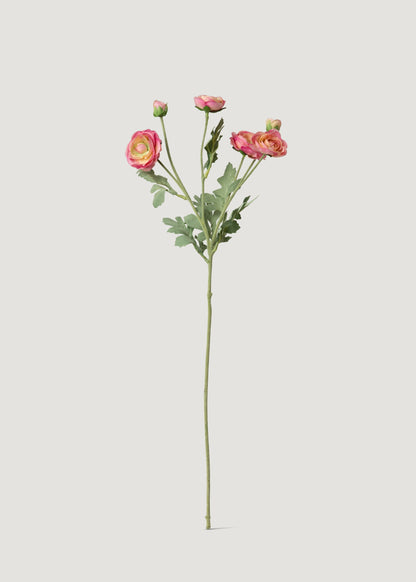 Faux Ranunculus Flowers in Pink 