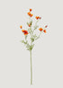Mini Faux Poppy Flowers in Orange