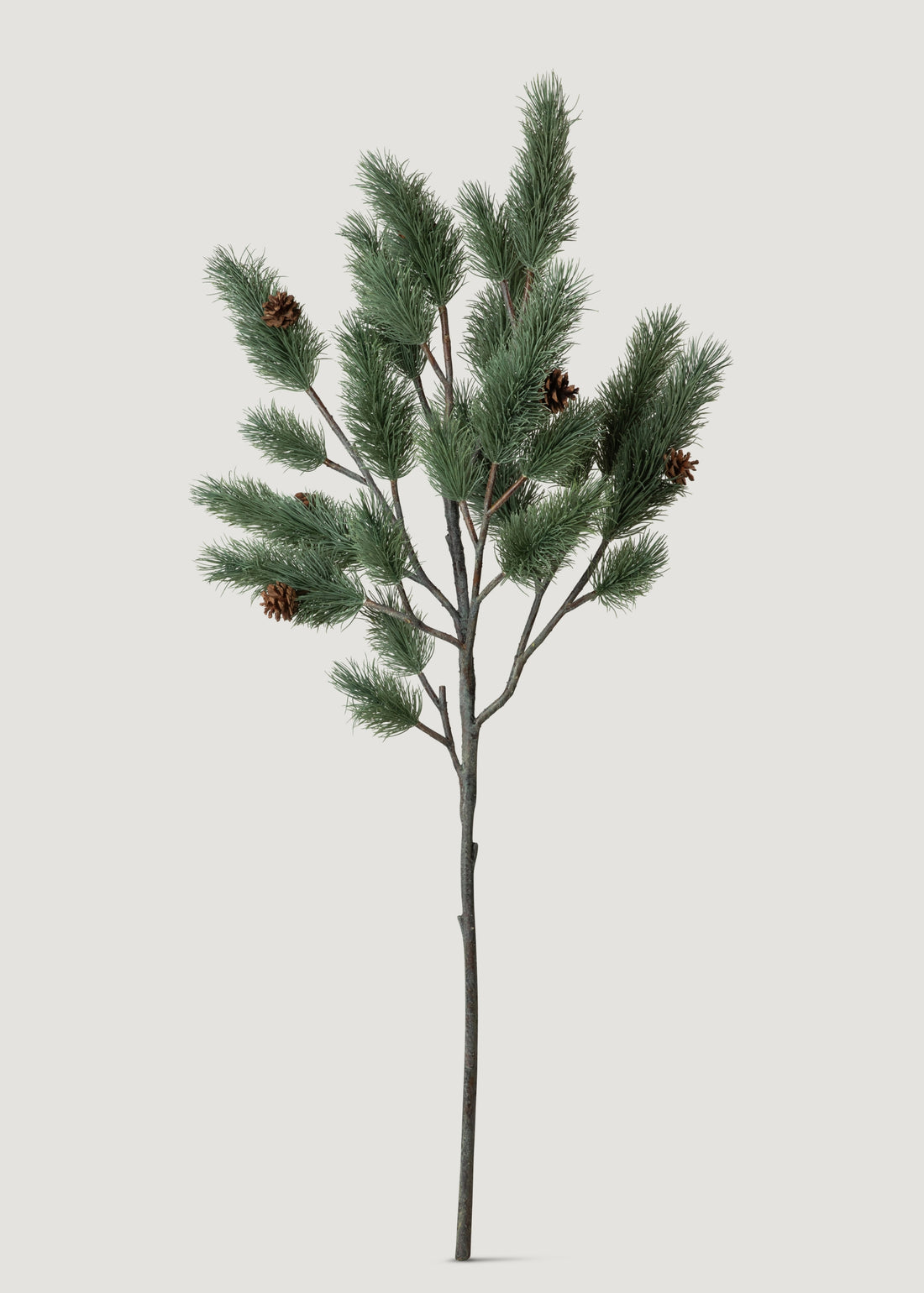Tall Artificial Blue Spruce Winter Branch with Cones