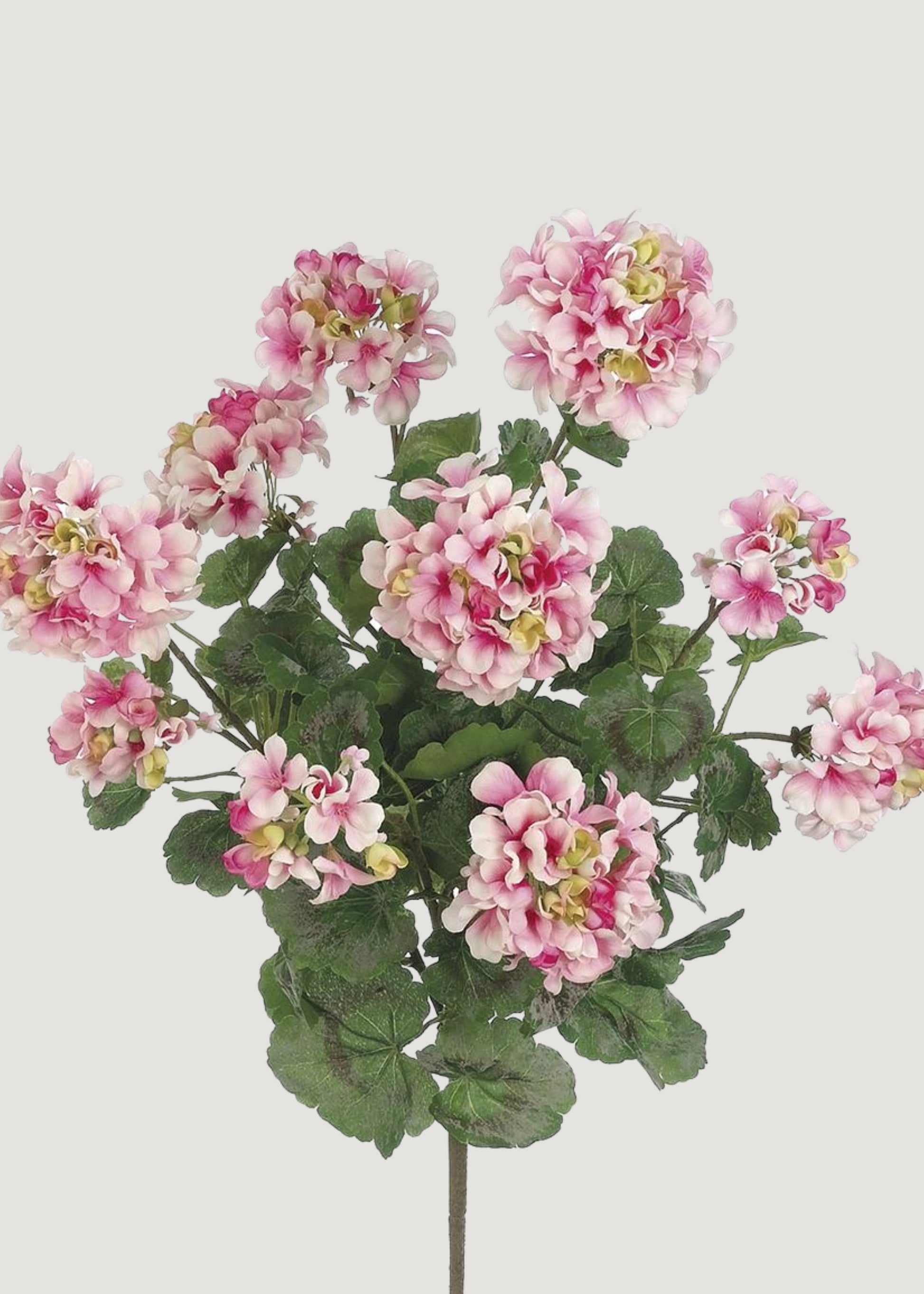 Fake Indoor/Outdoor Pink Geranium Water Resistant Bush