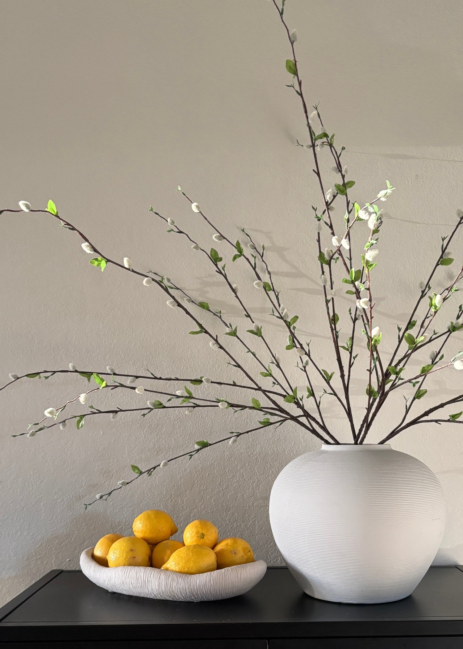 Artificial Pussy Willow Branches